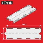 Hacker-Model HCTMC24236 - H0 - Gerade Segment, 1-gleisig für Märklin C, 80 x 236,1 mm (6 Stück)